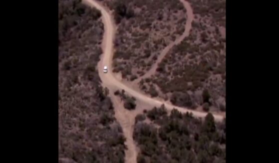 Overhead shot of the Arizona wilds where two teens were found shot dead.