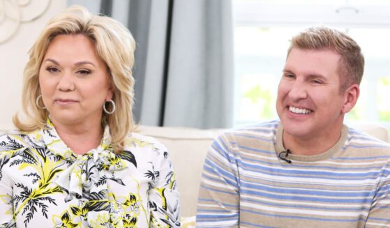 Reality TV personalities Julie Chrisley and Todd Chrisley visit Hallmark's "Home & Family" at Universal Studios Hollywood on June 18, 2018, in Universal City, California.