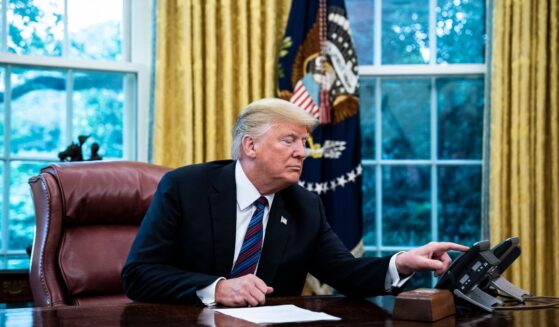 President Donald Trump, seen in a 2018 photo, had a 75-minute telephone conversation with Russian President Vladimir Putin Wednesday.