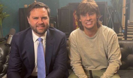 As the feud between Elon Musk and President Donald Trump raged on Thursday, Vice President J.D. Vance, left, posted a picture of himself with Theo Von, right, joking about what they could possibly talk about on Von's podcast.